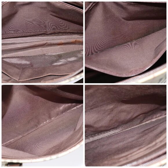 BURBERRY Nova Check Tote Bag Canvas Beige Silver - Picture 14 of 15